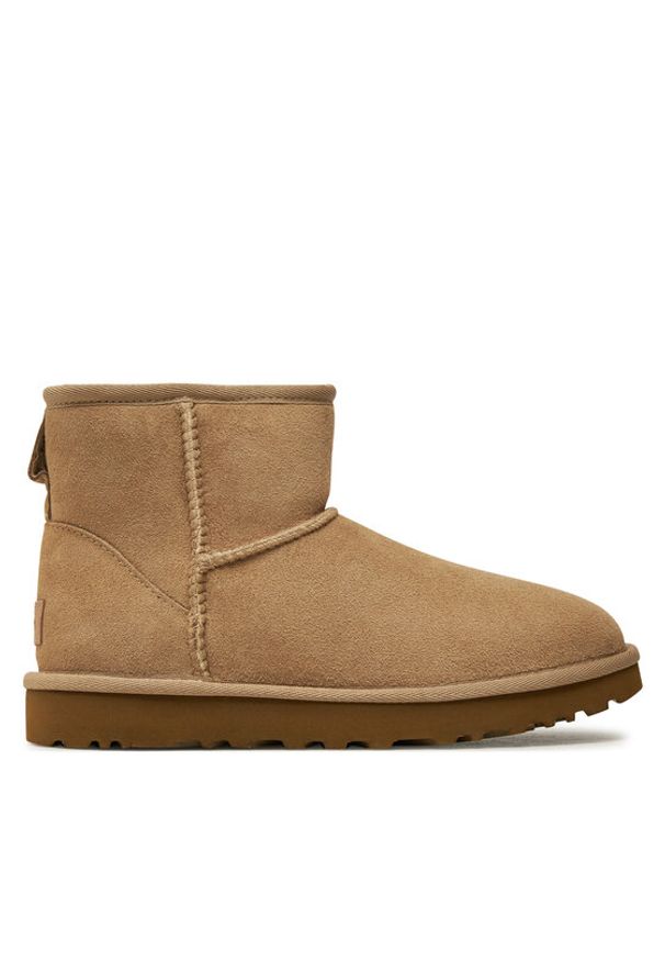 Ugg Śniegowce W Classic Mini II 1016222 Beżowy. Kolor: beżowy. Materiał: skóra