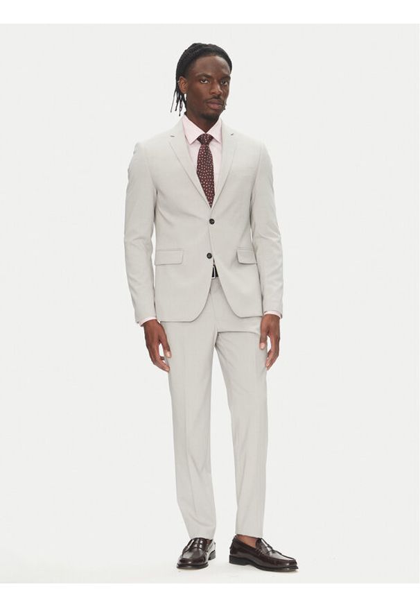 Lindbergh Garnitur 30-61040 Szary Slim Fit. Kolor: szary. Materiał: syntetyk