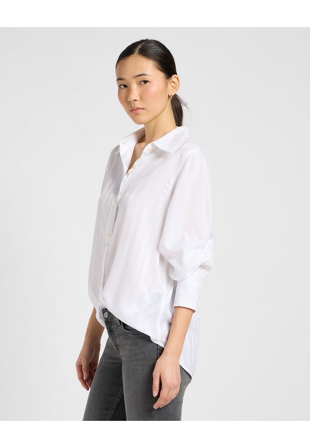 Lee - DAMSKA KOSZULA LEE BALLOON SLEEVE SHIRT BRIGHT WHITE 112371015