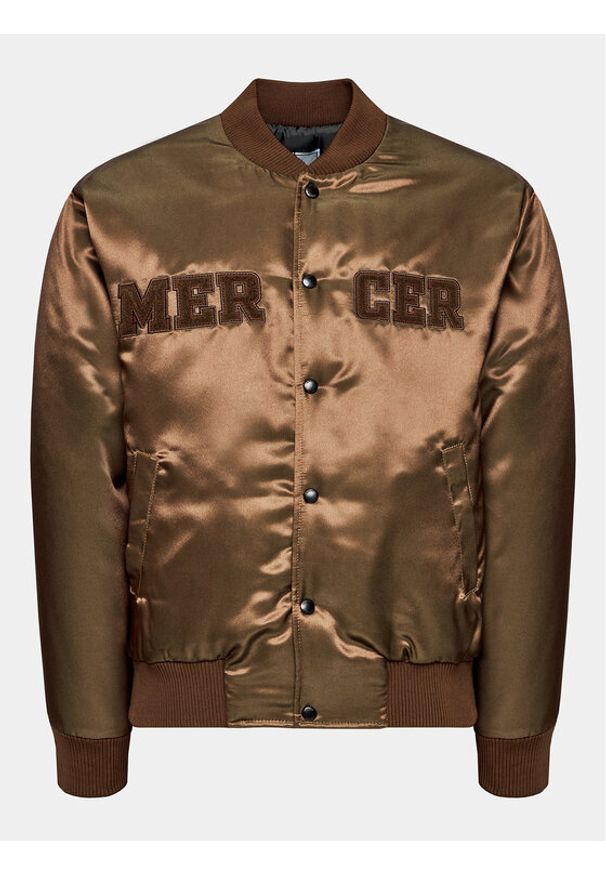Mercer Amsterdam Kurtka bomber Unisex The Varsity MEAP233003 Brązowy Classic Fit. Kolor: brązowy. Materiał: syntetyk
