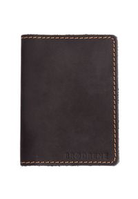 Skórzany cienki portfel slim wallet BRODRENE SW01 czarny. Kolor: czarny. Materiał: skóra #1