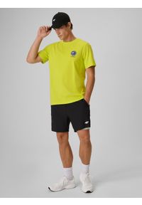 4f - 4F T-shirt regular z nadrukiem męski - zielony M. Okazja: na co dzień. Kolor: zielony. Materiał: bawełna, materiał, dzianina. Wzór: nadruk. Styl: wakacyjny, casual, sportowy #2