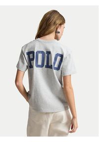 Polo Ralph Lauren T-Shirt 211B17798001 Szary Regular Fit. Typ kołnierza: polo. Kolor: szary. Materiał: bawełna #5
