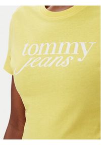 Tommy Jeans T-Shirt Essential DW0DW19447 Żółty Slim Fit. Kolor: żółty. Materiał: bawełna #3