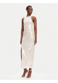 ROTATE Sukienka wieczorowa 113738800 Écru Slim Fit. Materiał: syntetyk. Styl: wizytowy #2
