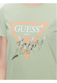 Guess T-Shirt Icon W3GI46 I3Z14 Zielony Regular Fit. Kolor: zielony. Materiał: bawełna