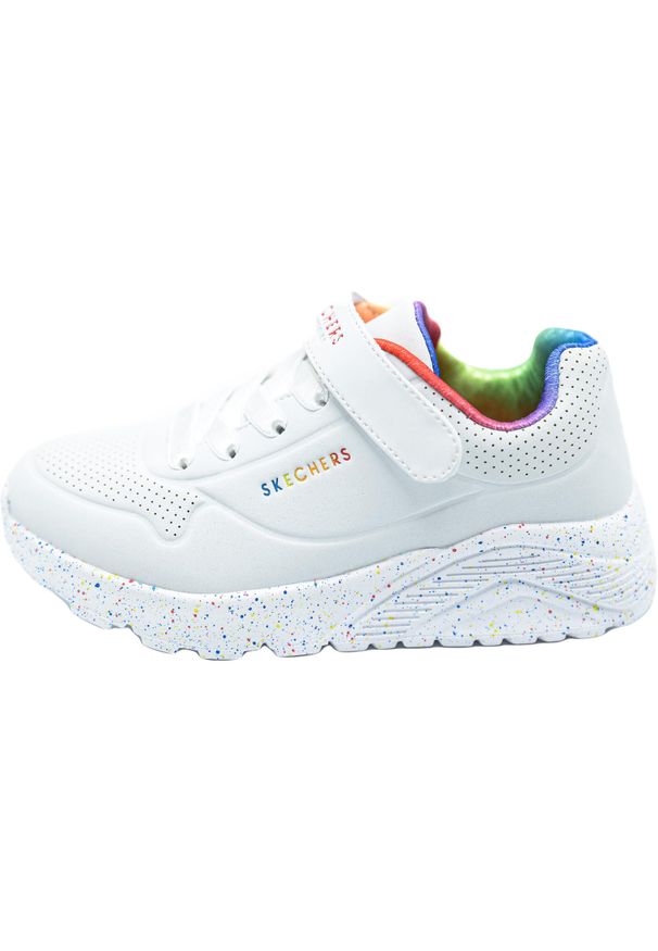 skechers - Buty do chodzenia, Skechers Uno Lite Rainbow Specks 310457L-WMLT. Kolor: biały. Materiał: syntetyk, tkanina, materiał. Model: Skechers Sport. Sport: turystyka piesza