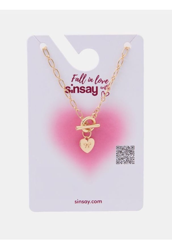 Sinsay - Naszyjnik z zawieszką - złoty. Materiał: złote. Kolor: złoty