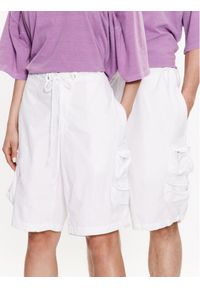 iets frans… Szorty sportowe IF MULTI POCKET TECH 76556489 Biały Loose Fit. Kolor: biały. Materiał: bawełna