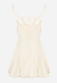 Born2be - Żółta Sukienka Vices na Ramiączkach o Fasonie Bombki Folonna. Okazja: na co dzień. Typ kołnierza: dekolt kwadratowy. Kolor: żółty. Długość rękawa: na ramiączkach. Typ sukienki: bombki. Styl: casual, elegancki #7