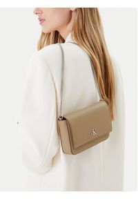 Calvin Klein Torebka K60K612260 Beżowy. Kolor: beżowy. Materiał: skórzane #6