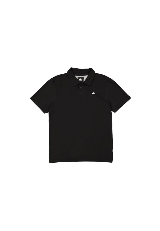 Quiksilver - dla Mężczyzn MW PIQUE Czarny. Kolor: czarny. Materiał: bawełna, tkanina. Wzór: haft