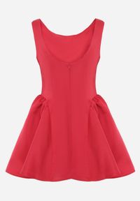 Born2be - Czerwona Elegancka Sukienka o Rozkloszowanym Kroju Bez Rękawów Eupene. Okazja: na co dzień. Kolor: czerwony. Długość rękawa: bez rękawów. Typ sukienki: proste, rozkloszowane. Styl: elegancki #2