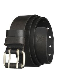Czarny pasek męski skórzany z klasyczną, podwójną klamrą Peterson PTN LTE-39-BLACK. Kolor: czarny. Materiał: skóra. Styl: klasyczny #1