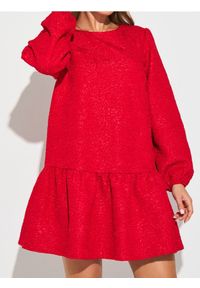 Sinsay - Sukienka mini babydoll - czerwony. Kolor: czerwony. Długość: mini