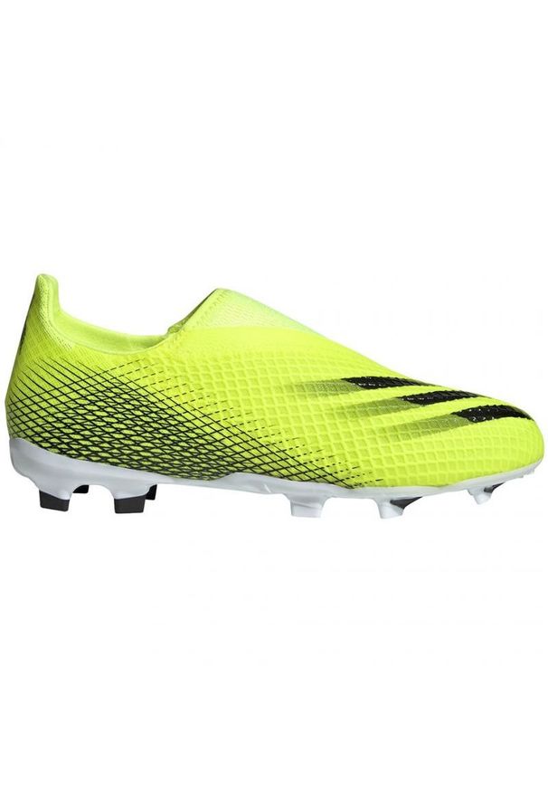 Adidas - Buty piłkarskie adidas X Ghosted.3 Ll Fg Jr FW6978 żółte wielokolorowe. Okazja: na co dzień. Kolor: wielokolorowy. Materiał: dzianina, włókno. Szerokość cholewki: normalna. Sport: piłka nożna