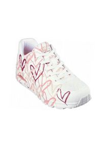 skechers - Buty do chodzenia damskie Skechers Uno Spread The Love. Kolor: różowy. Materiał: materiał, syntetyk. Sport: turystyka piesza