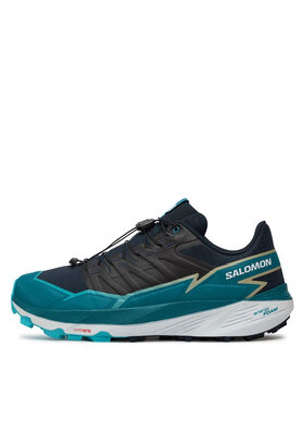 salomon - Salomon Buty do biegania Thundercross L47464200 Turkusowy. Kolor: turkusowy, szary. Materiał: materiał