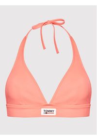 Tommy Jeans Góra od bikini Halter UW0UW03722 Pomarańczowy. Kolor: pomarańczowy. Materiał: syntetyk #3