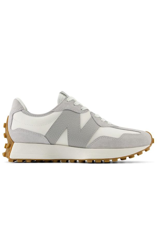 Buty damskie New Balance WS327NKC - szare. Zapięcie: sznurówki. Kolor: szary. Materiał: zamsz, guma, skóra. Szerokość cholewki: normalna