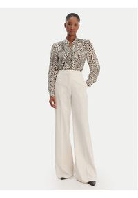 Marella Spodnie palazzo Sequoia 2613131211 Biały Wide Leg. Kolor: biały. Materiał: syntetyk #5