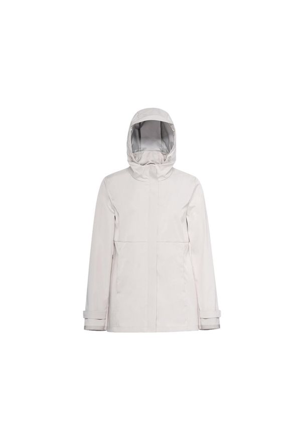 Parka dla kobiet Geox Spherica. Kolor: beżowy, szary, biały, wielokolorowy. Sezon: zima