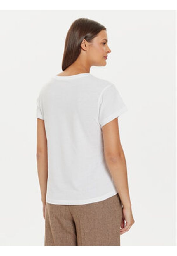 Pepe Jeans T-Shirt Ginny PL505945 Biały Regular Fit. Kolor: biały. Materiał: bawełna