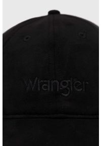 Wrangler czapka z daszkiem kolor czarny z aplikacją. Kolor: czarny. Wzór: aplikacja #4