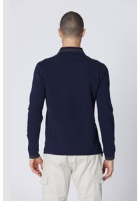 Aeronautica Militare - AERONAUTICA MILITARE Granatowy męski longsleeve polo P.A.N., Rozmiar XXL. Typ kołnierza: polo. Kolor: niebieski. Długość rękawa: długi rękaw #4