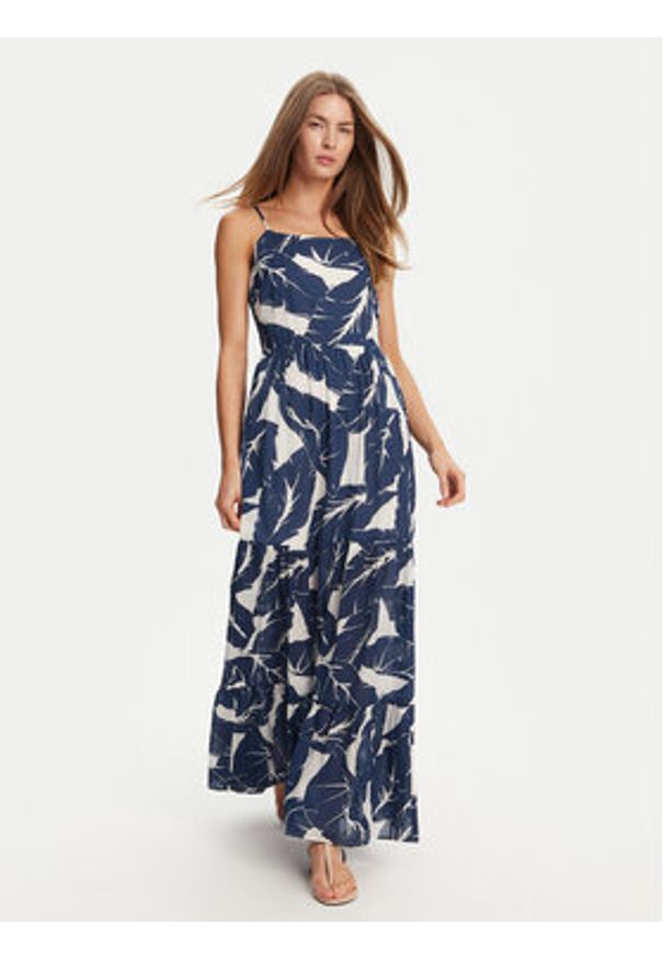 Gaudi Sukienka letnia 511FD15021 Granatowy Regular Fit. Kolor: niebieski. Materiał: wiskoza, bawełna. Sezon: lato