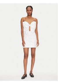 BARDOT - Bardot Sukienka letnia Vieda Linen Bow 59711DB Biały Regular Fit. Kolor: biały. Materiał: len. Sezon: lato #4