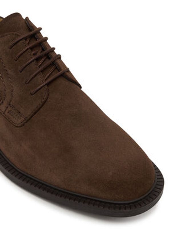 Hugo - HUGO Półbuty Lysander Derb 50563372 Brązowy. Kolor: brązowy. Materiał: skóra, zamsz