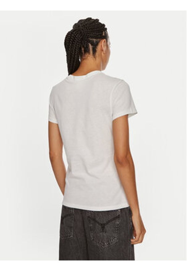 Calvin Klein T-Shirt Emb Graphic K20K208061 Biały Slim Fit. Kolor: biały. Materiał: bawełna
