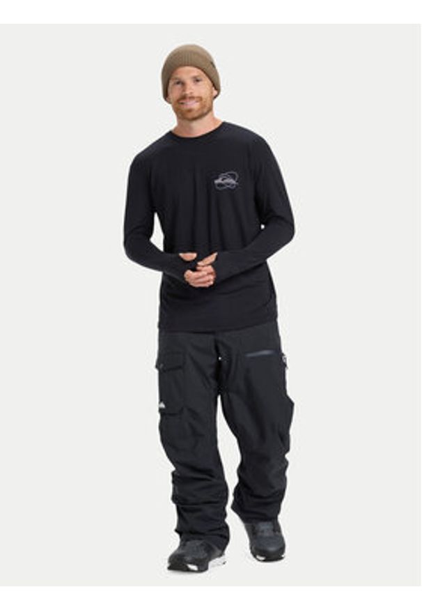Quiksilver Longsleeve Coastal Run EQYKT04400 Czarny Regular Fit. Kolor: czarny. Materiał: syntetyk. Długość rękawa: długi rękaw