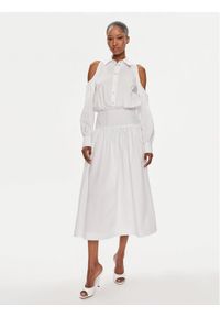 Pinko Sukienka koszulowa Hazzard 103630 A1X8 Biały Regular Fit. Kolor: biały. Materiał: bawełna. Typ sukienki: koszulowe #1
