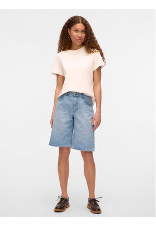 Vero Moda Szorty jeansowe Raila 10334376 Niebieski Loose Fit. Kolor: niebieski. Materiał: bawełna
