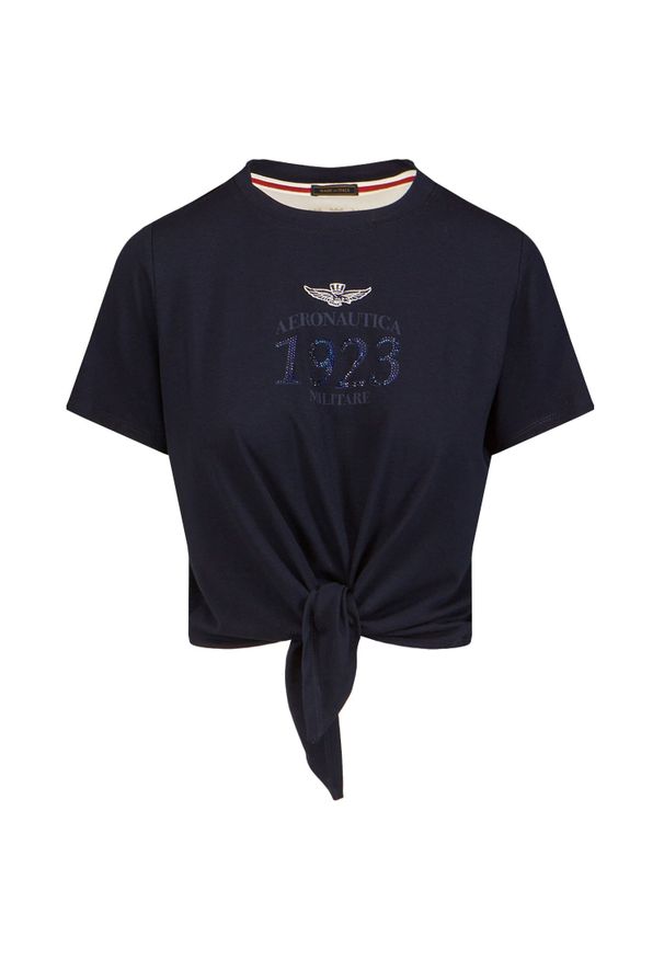Aeronautica Militare - T-shirt AERONAUTICA MILITARE. Materiał: wiskoza, materiał. Długość: krótkie. Wzór: nadruk, aplikacja. Sezon: lato. Styl: wakacyjny, elegancki