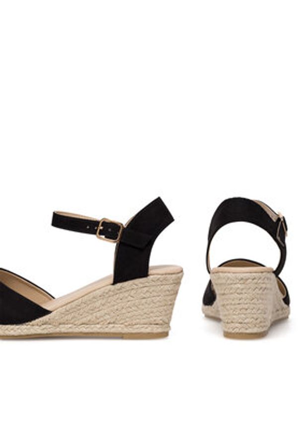 Jenny Fairy Espadryle WYL2610-2 Czarny. Kolor: czarny. Materiał: materiał