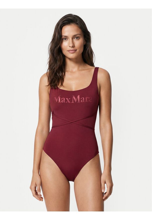 Max Mara Beachwear Strój kąpielowy Carisma 2616831229 Bordowy. Kolor: czerwony. Materiał: syntetyk