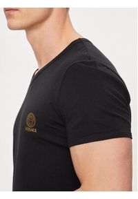 VERSACE - Versace T-Shirt AUU01004 Czarny Regular Fit. Kolor: czarny. Materiał: bawełna