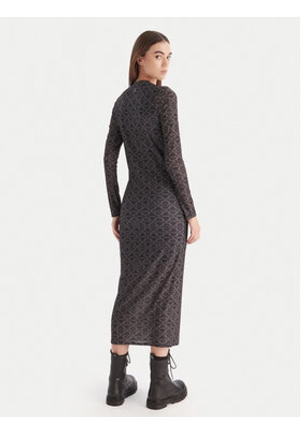 Hugo - HUGO Sukienka codzienna Nastan 50542400 Czarny Slim Fit. Okazja: na co dzień. Kolor: czarny. Materiał: syntetyk. Typ sukienki: proste. Styl: casual