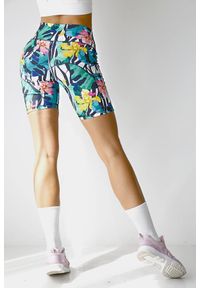 2SkIN - Krótkie legginsy damskie 2skin Moonflower. Kolor: wielokolorowy. Długość: krótkie. Sport: bieganie