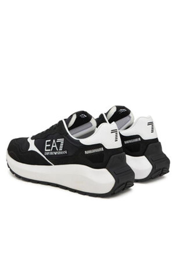 EA7 Emporio Armani Sneakersy 7X000341 AF18616 MC001 Czarny. Kolor: czarny. Materiał: zamsz, skóra