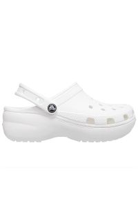 Klapki damskie Crocs Classic Platform Clog 206750-100 - białe. Kolor: biały. Materiał: materiał. Sezon: lato. Obcas: na platformie. Styl: klasyczny #1