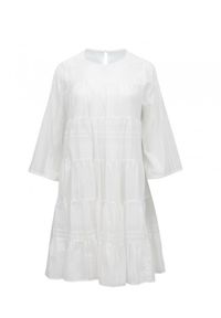 Devotion Twins - Bawełniana sukienka z rękawem 3/4 Devotion. Kolor: biały. Materiał: bawełna. Długość: mini #1