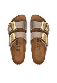 Birkenstock Klapki Sydney Cushion Buckle 1029372 Złoty. Kolor: złoty. Materiał: skóra #5