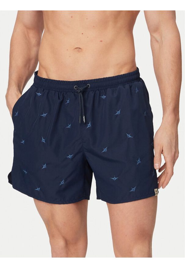 Aeronautica Militare Szorty kąpielowe 261BW0232UCT04317 Granatowy Regular Fit. Kolor: niebieski. Materiał: syntetyk