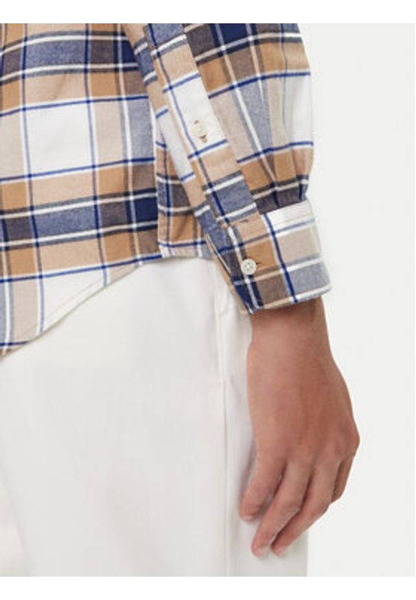 TOMMY HILFIGER - Tommy Hilfiger Koszula Hero MW0MW40473 Beżowy Regular Fit. Kolor: beżowy. Materiał: bawełna