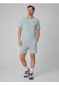 4f - 4F Spodenki treningowe szybkoschnące męskie - miętowe S. Kolor: turkusowy. Materiał: tkanina, włókno, skóra. Sport: fitness #1