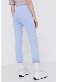 Answear Lab Spodnie damskie gładkie. Kolor: niebieski. Wzór: gładki